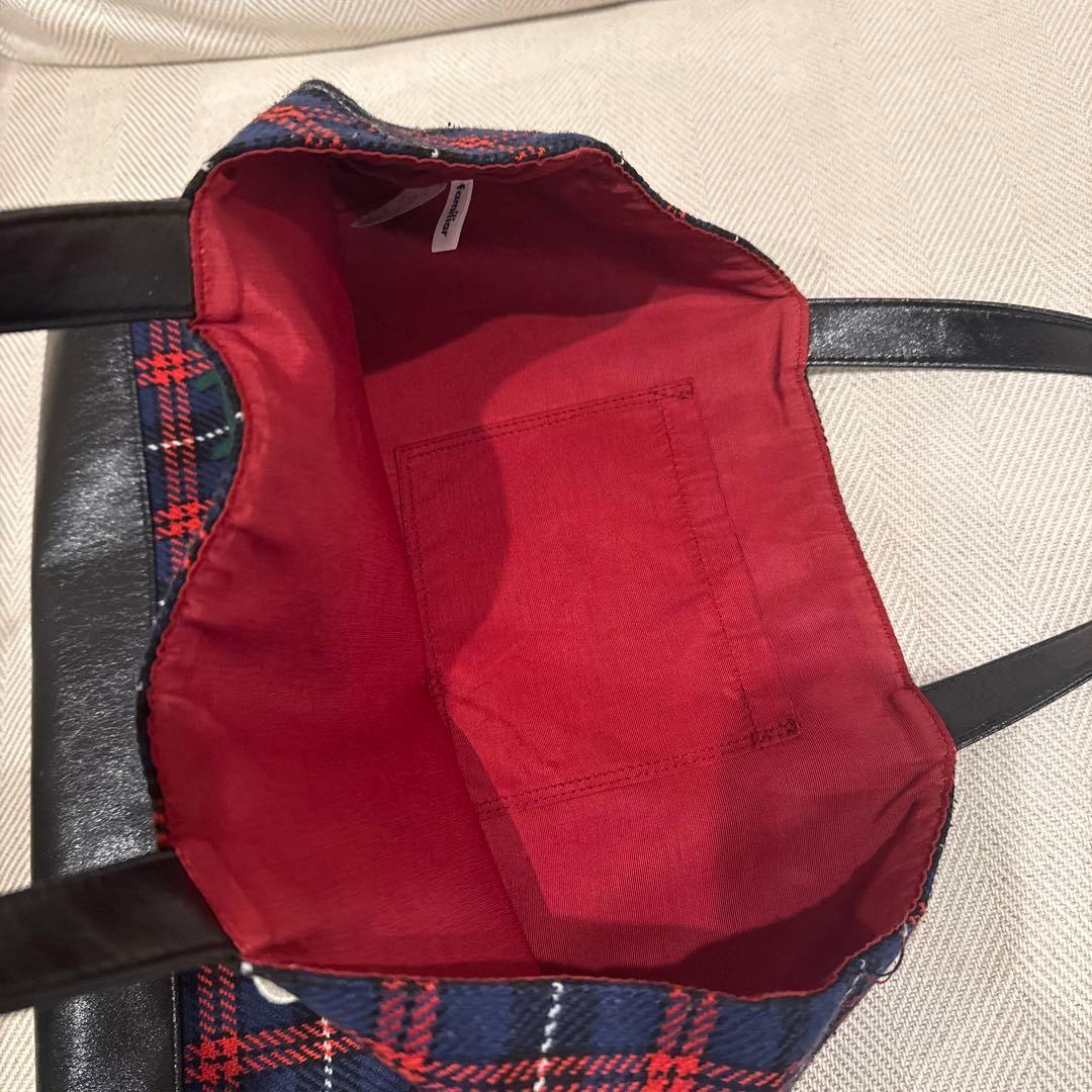 レア　familiar ファミリア　チェック柄トートバッグ