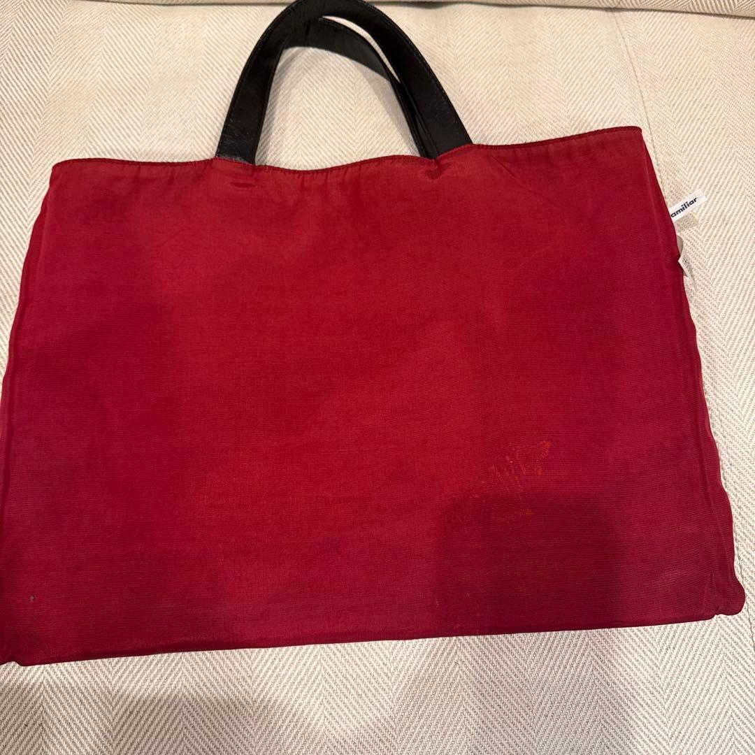 レア　familiar ファミリア　チェック柄トートバッグ