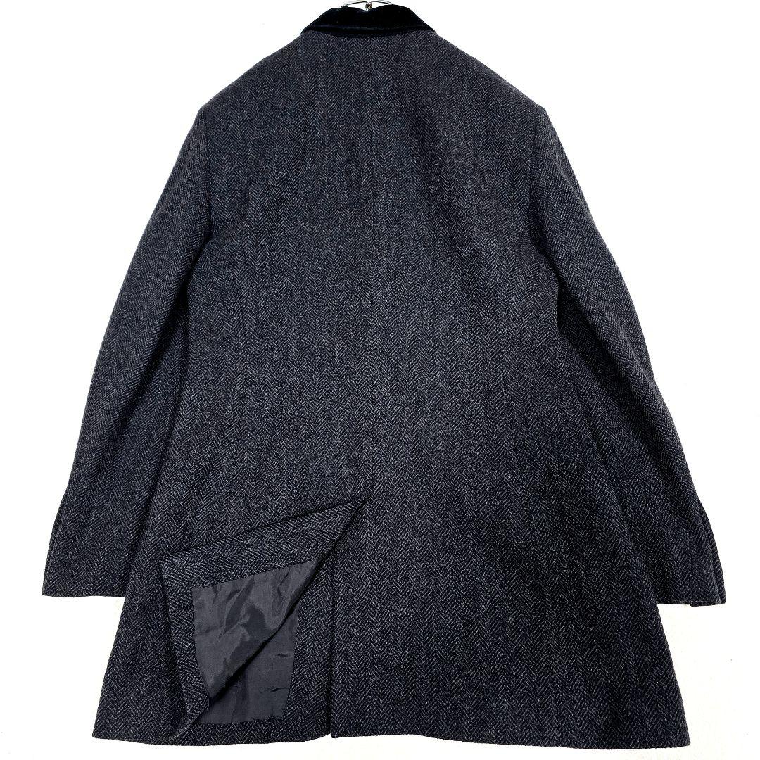 極美品 ラルフローレンコレクション テーラードジャケット ヘリンボーン 襟ベロア