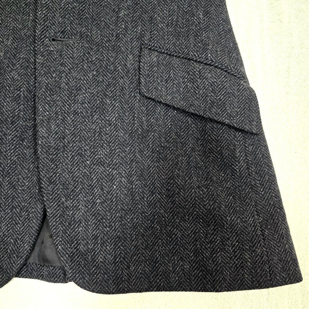 極美品 ラルフローレンコレクション テーラードジャケット ヘリンボーン 襟ベロア