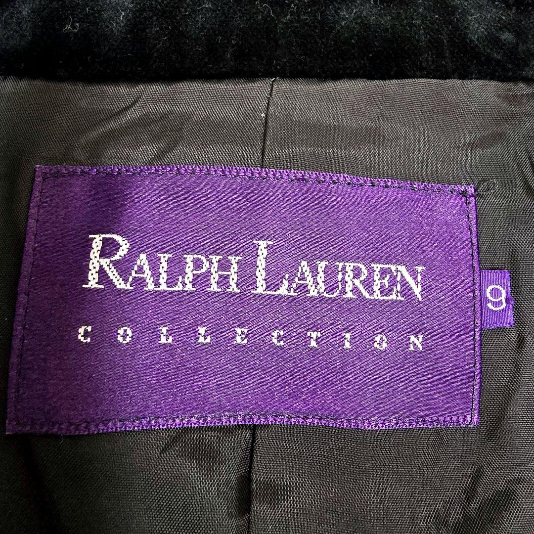 極美品 ラルフローレンコレクション テーラードジャケット ヘリンボーン 襟ベロア