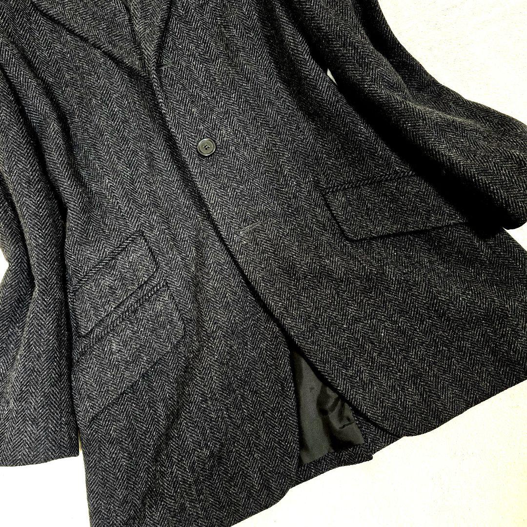 極美品 ラルフローレンコレクション テーラードジャケット ヘリンボーン 襟ベロア