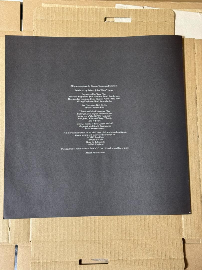 帯付き LPレコード 中古 美品 現状品 AC/DC バック・イン・ブラック