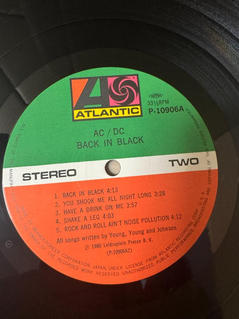 帯付き LPレコード 中古 美品 現状品 AC/DC バック・イン・ブラック