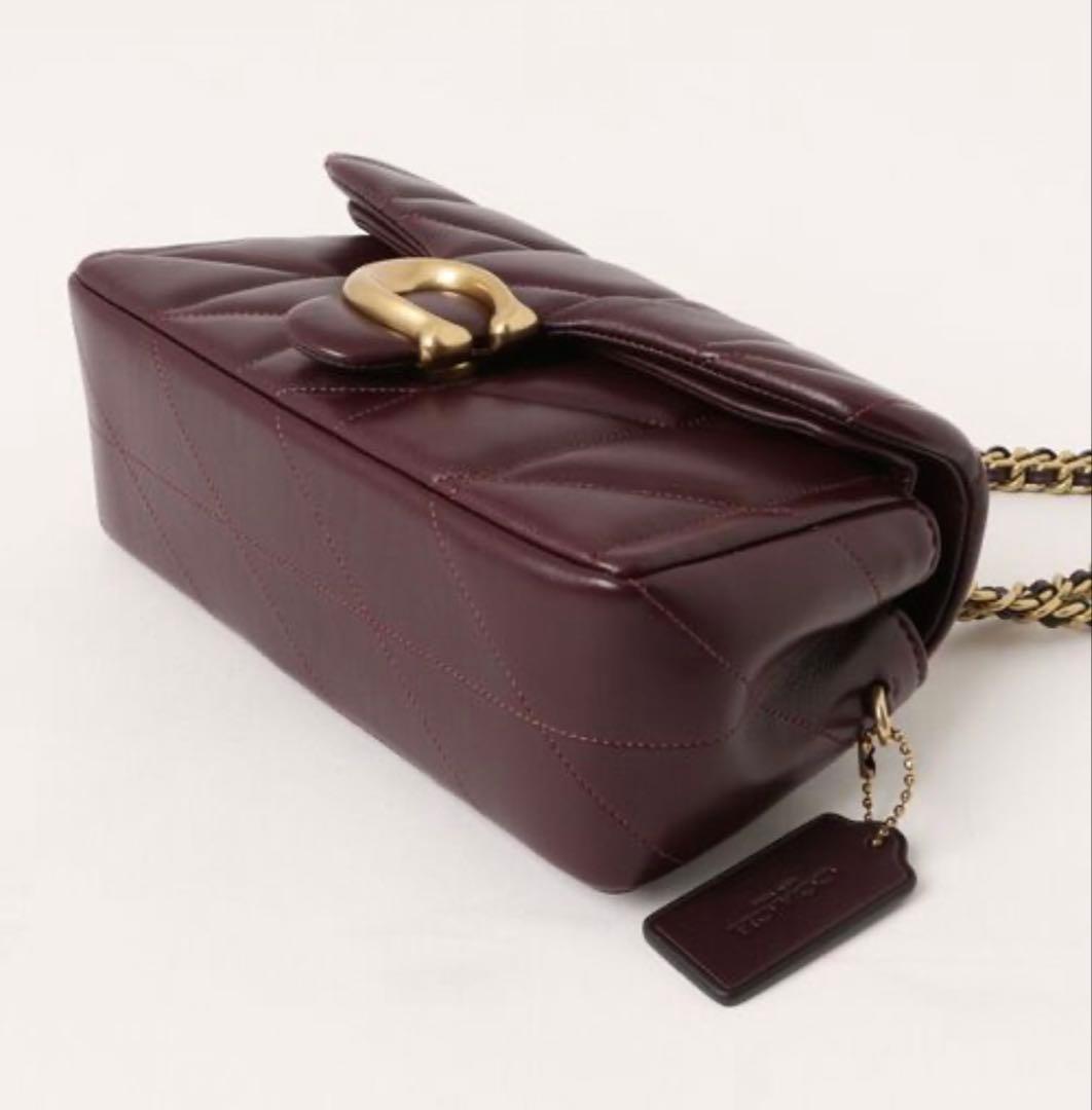 COACHタビー20 キルティング ショルダーバッグ cp149 ダークブラウン