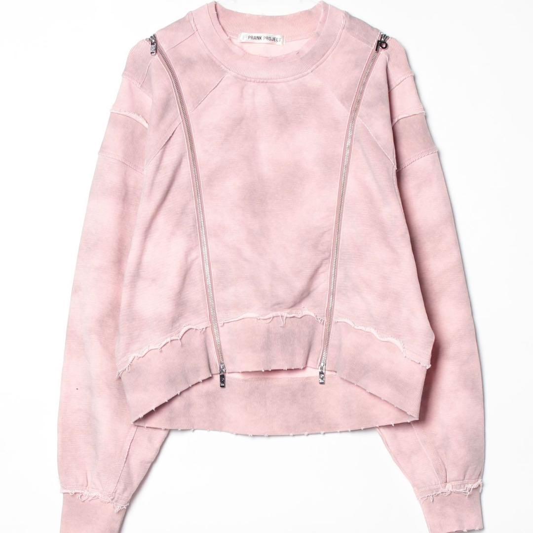 PRANK PROJECT ダブルジップクラッシュスウェット　ピンク