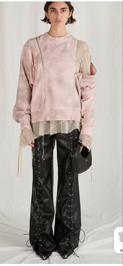 PRANK PROJECT ダブルジップクラッシュスウェット　ピンク