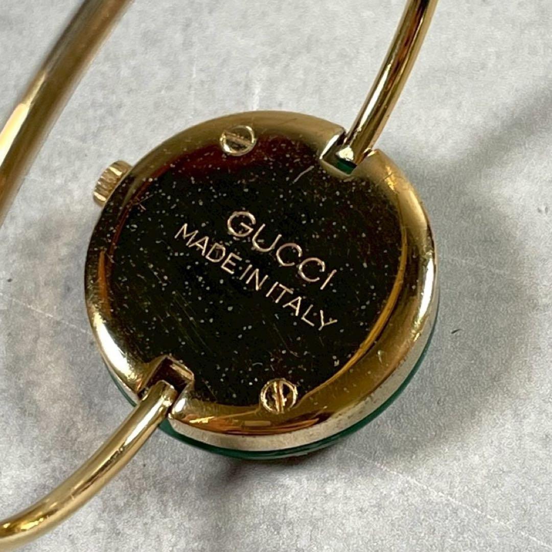 新品電池 グッチ チェンジベゼル 金メタルブレスレット クォーツ腕時計 稼働