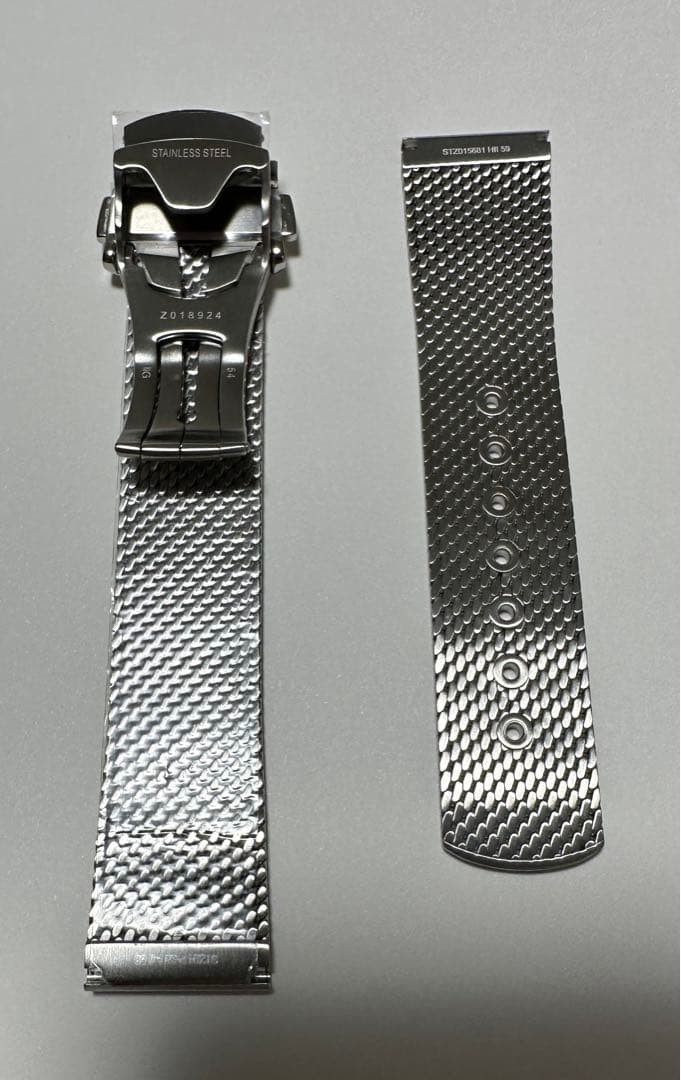オメガ純正　ツーピース ステンレス　メッシュブレスレッ﻿ト　新品　20mm