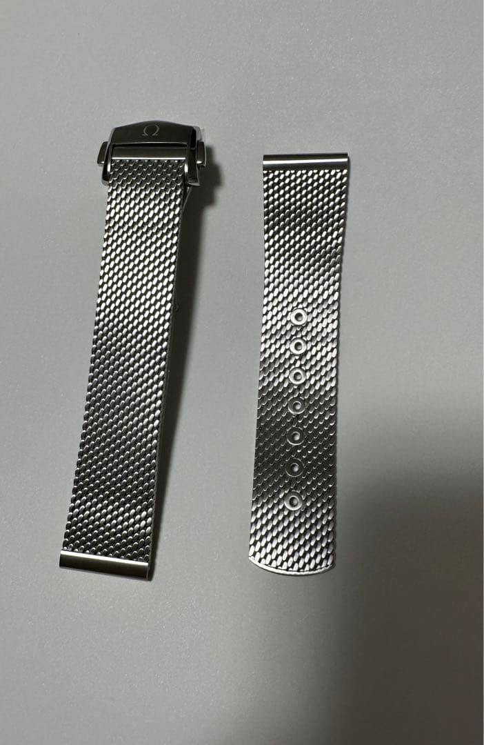 オメガ純正　ツーピース ステンレス　メッシュブレスレッ﻿ト　新品　20mm