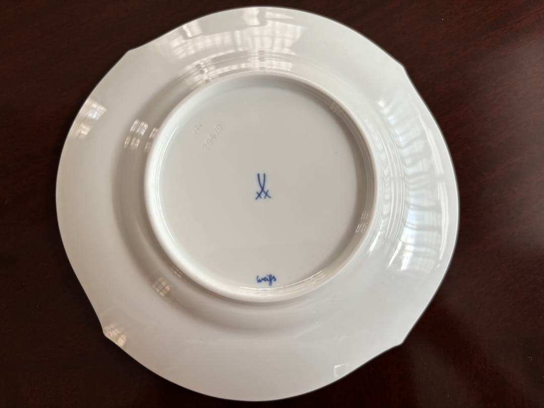 マイセン／波の戯れ 19cmプレート ２枚セット