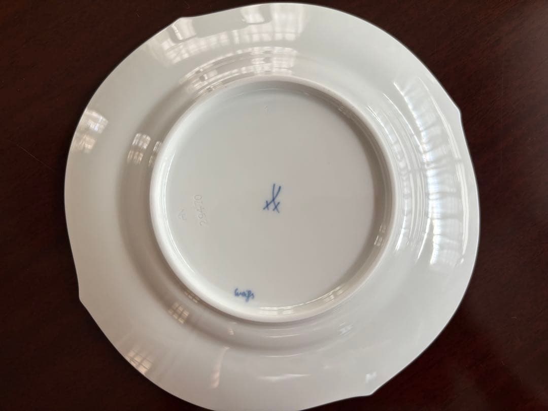 マイセン／波の戯れ 19cmプレート ２枚セット