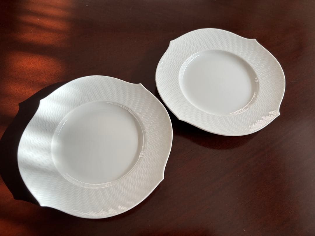 マイセン／波の戯れ 19cmプレート ２枚セット