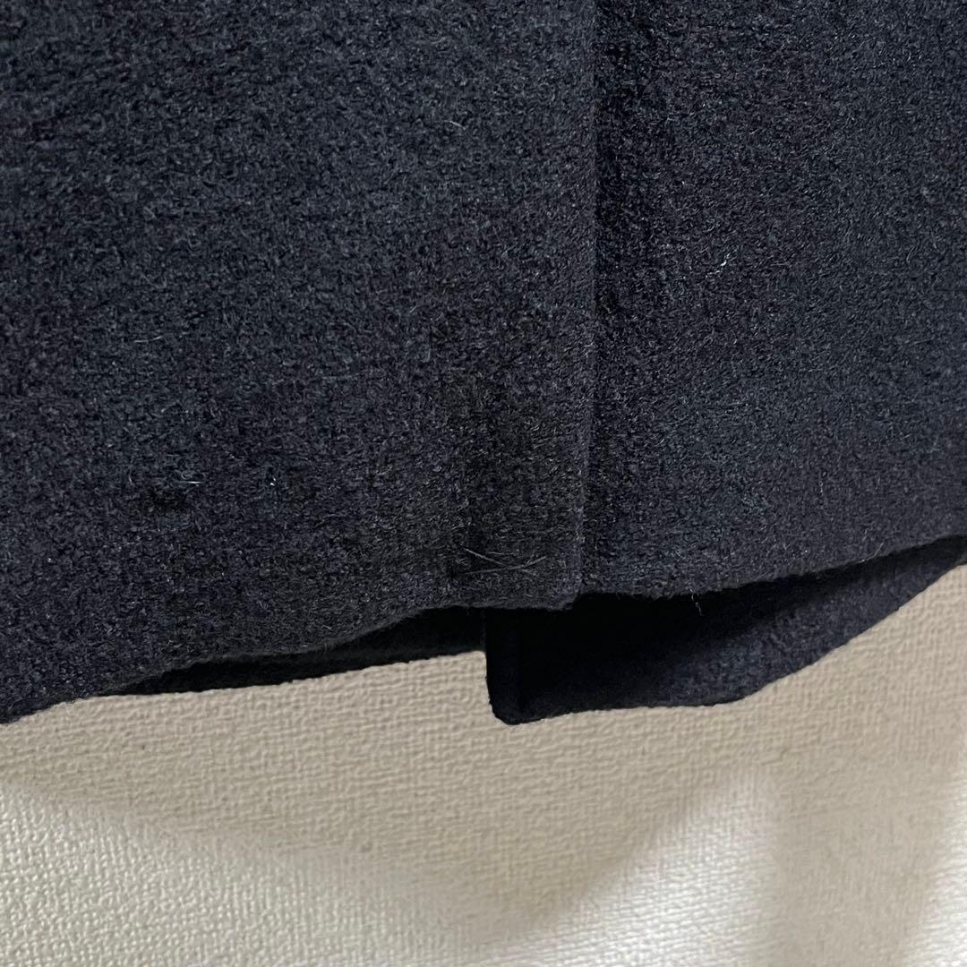 ZARA ダブルブレスト 黒 チェスターコート ウール