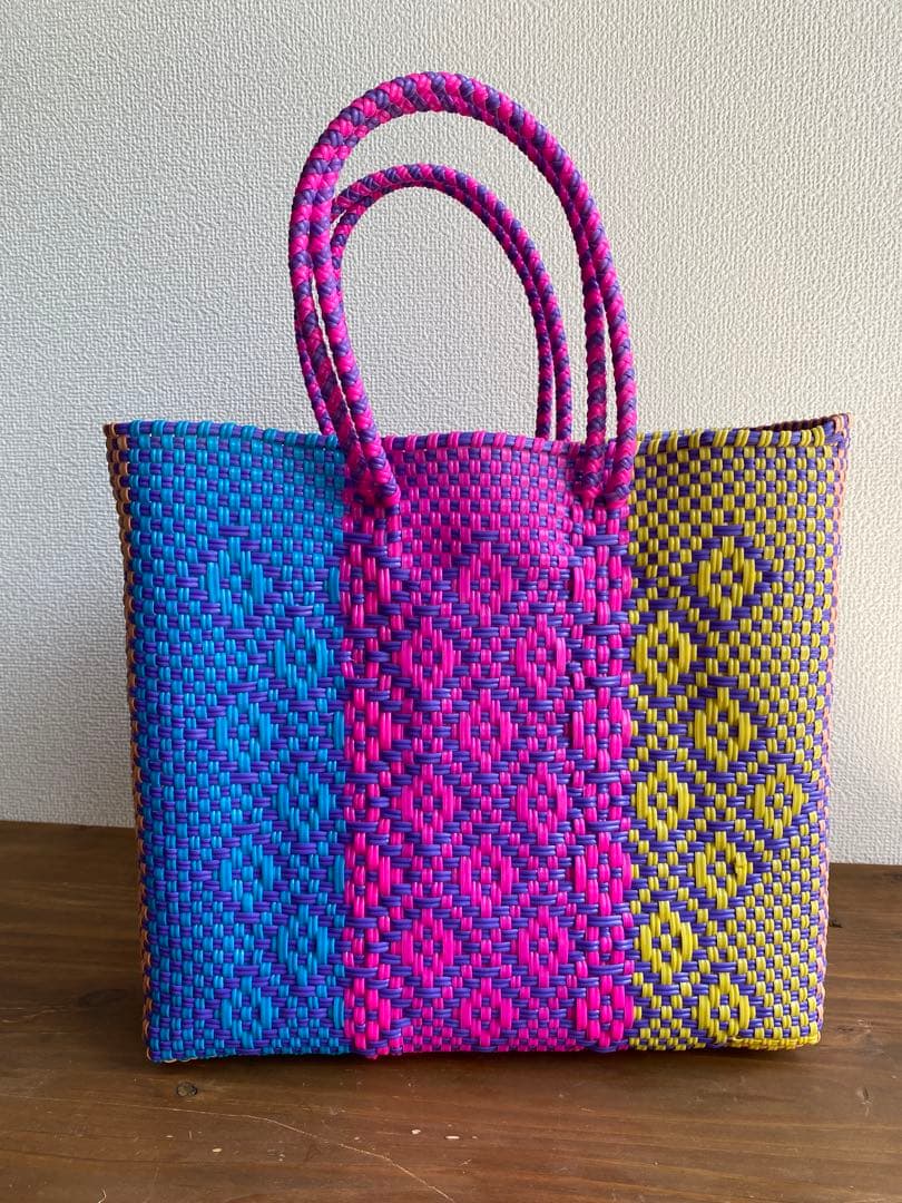 #G124-L1-Mサイズ　メキシコ　オアハカ　メルカドバッグ