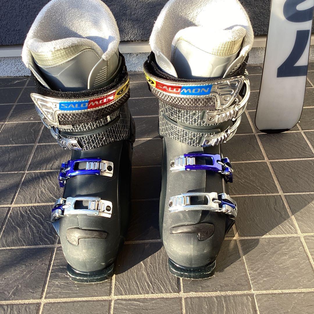 SALOMONスキー板ブーツ2点セット 160cm ビンディング付き 27cm