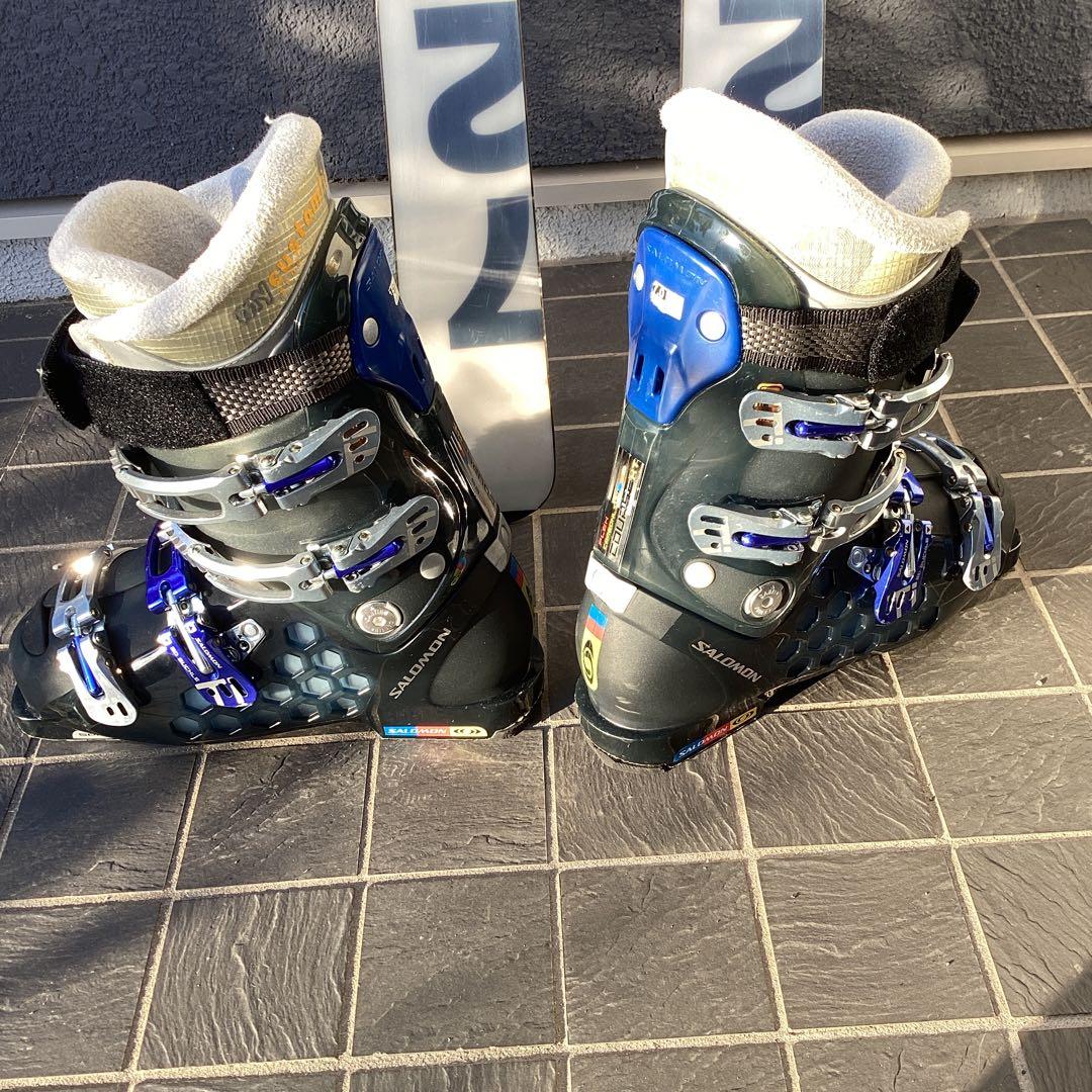 SALOMONスキー板ブーツ2点セット 160cm ビンディング付き 27cm