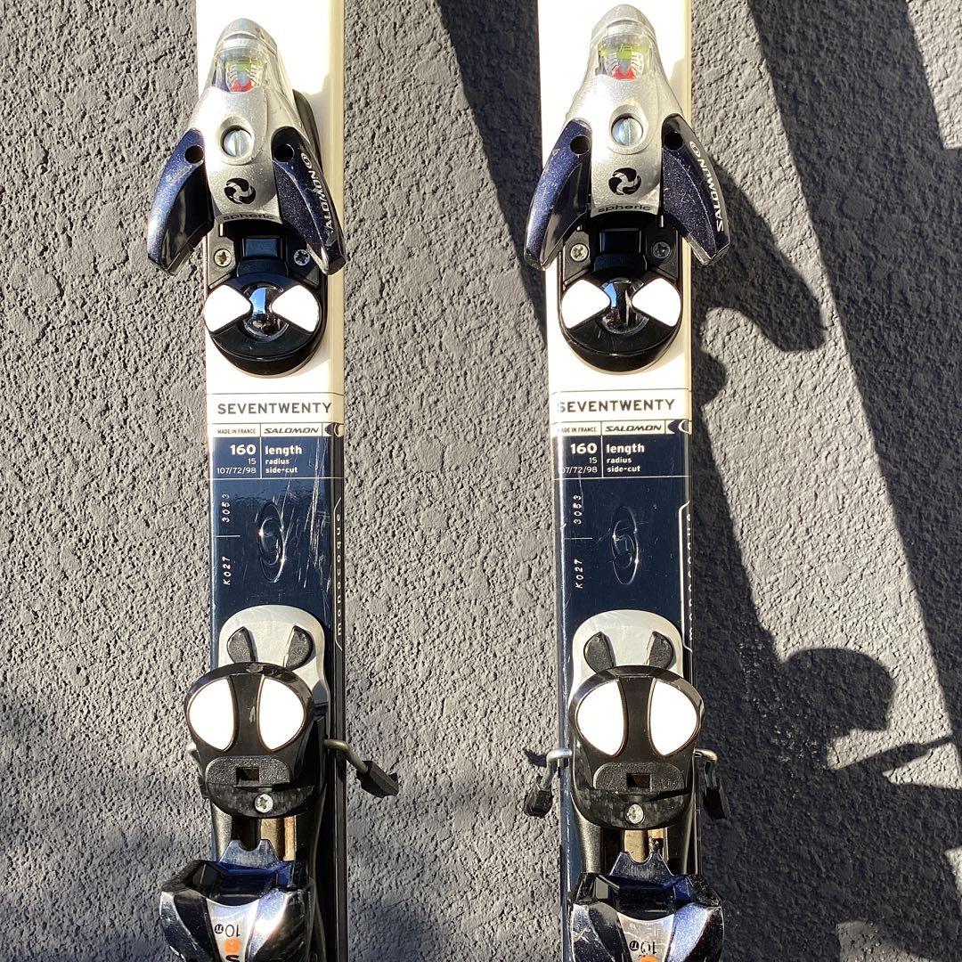 SALOMONスキー板ブーツ2点セット 160cm ビンディング付き 27cm