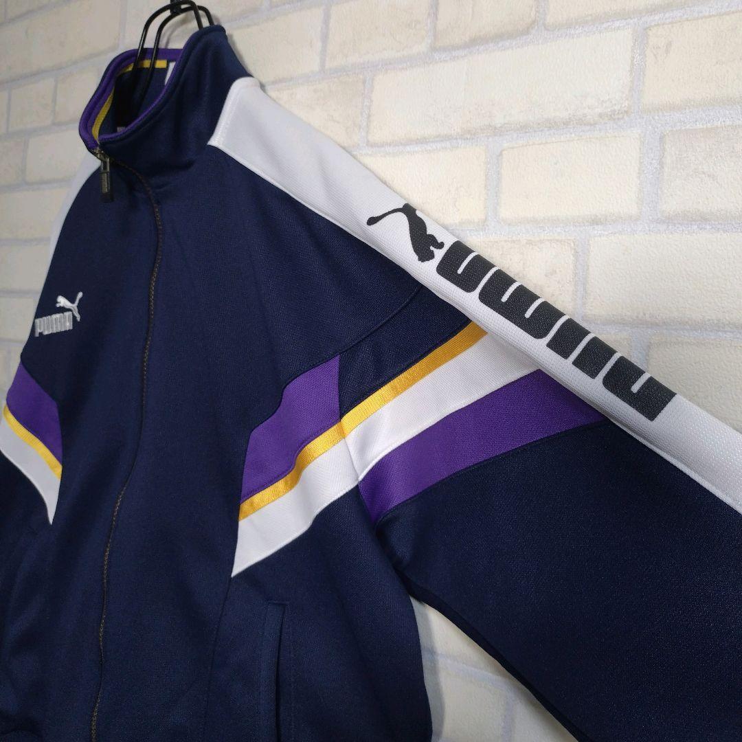プーマ★PUMA 90s ヒットユニオン セットアップ ジャージ 上下 紺 L