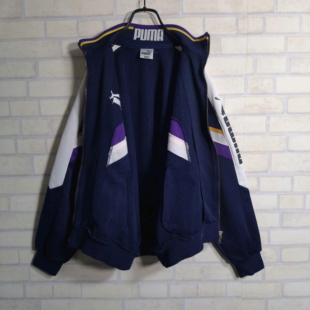 プーマ★PUMA 90s ヒットユニオン セットアップ ジャージ 上下 紺 L