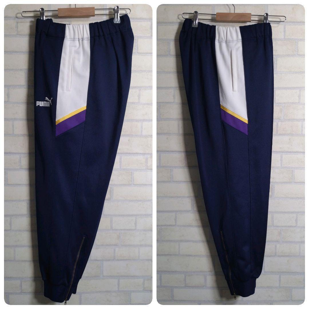 プーマ★PUMA 90s ヒットユニオン セットアップ ジャージ 上下 紺 L