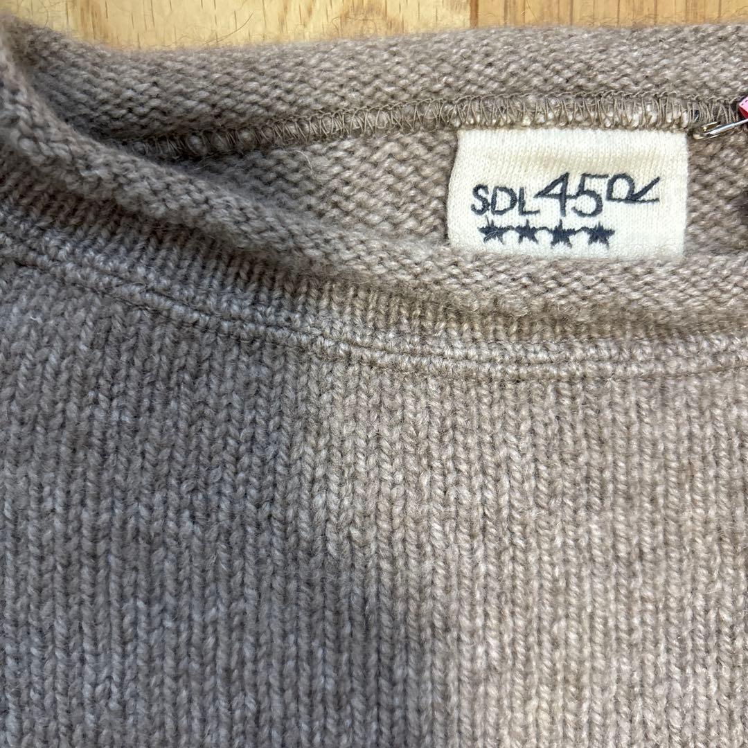 はなび　45R ハイネックニットベスト　ベージュ