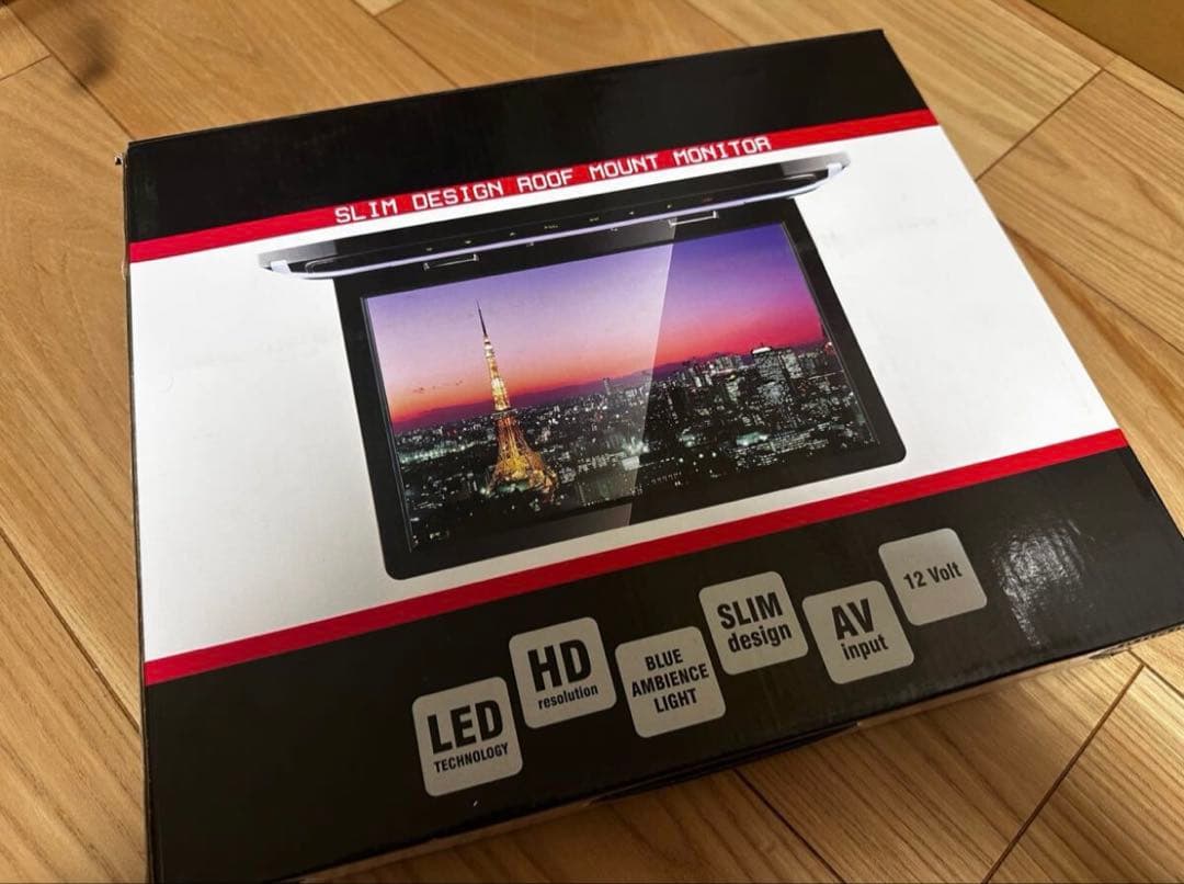 フリップダウンモニター 10.1インチ ブラック