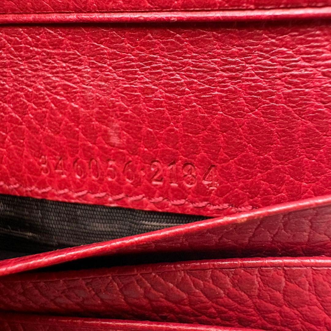 01 極美品 GUCCI GGキャンバス 二つ折り財布 n9