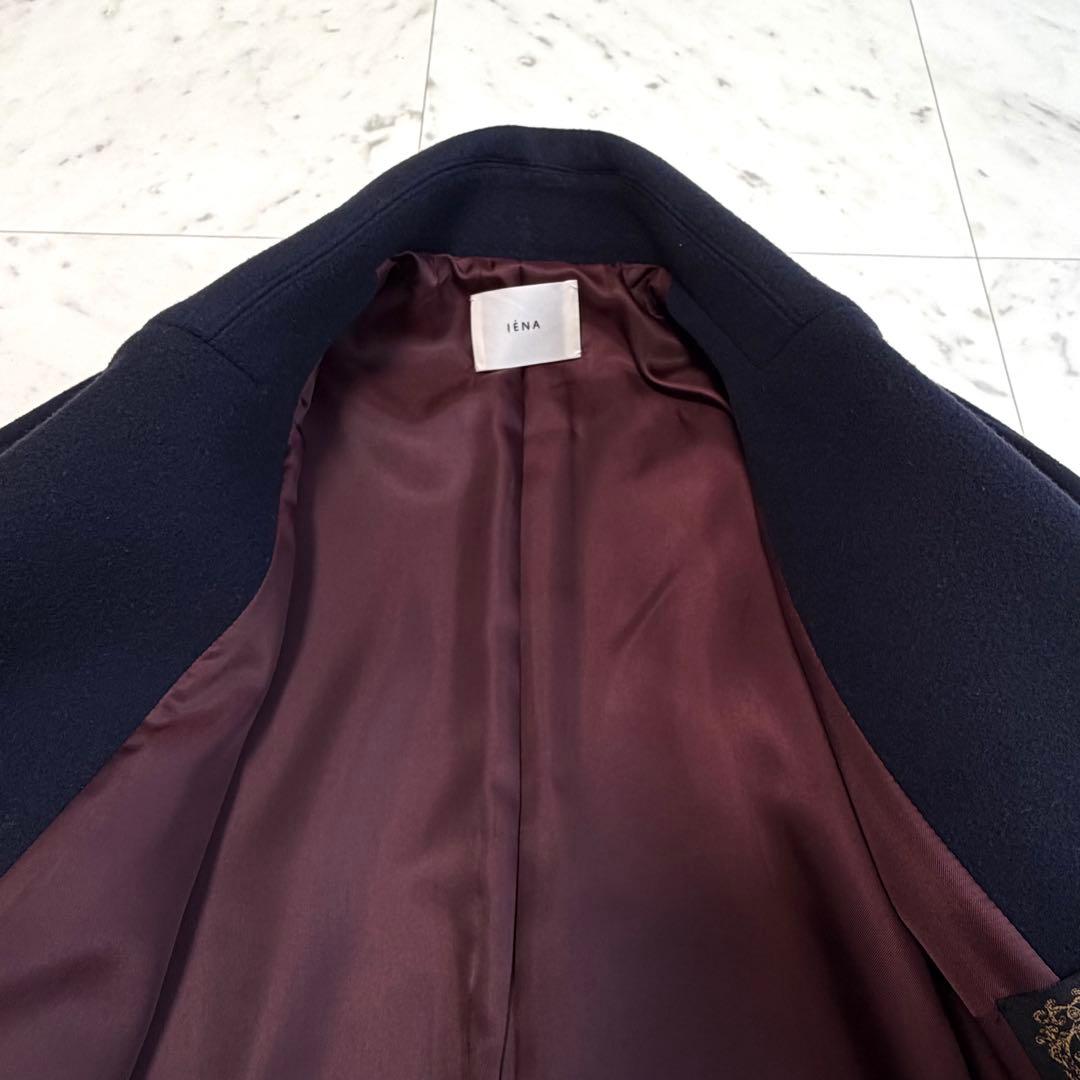 美品 IENA イエナ MANTECO オーバーチェスターコート ネイビー 38