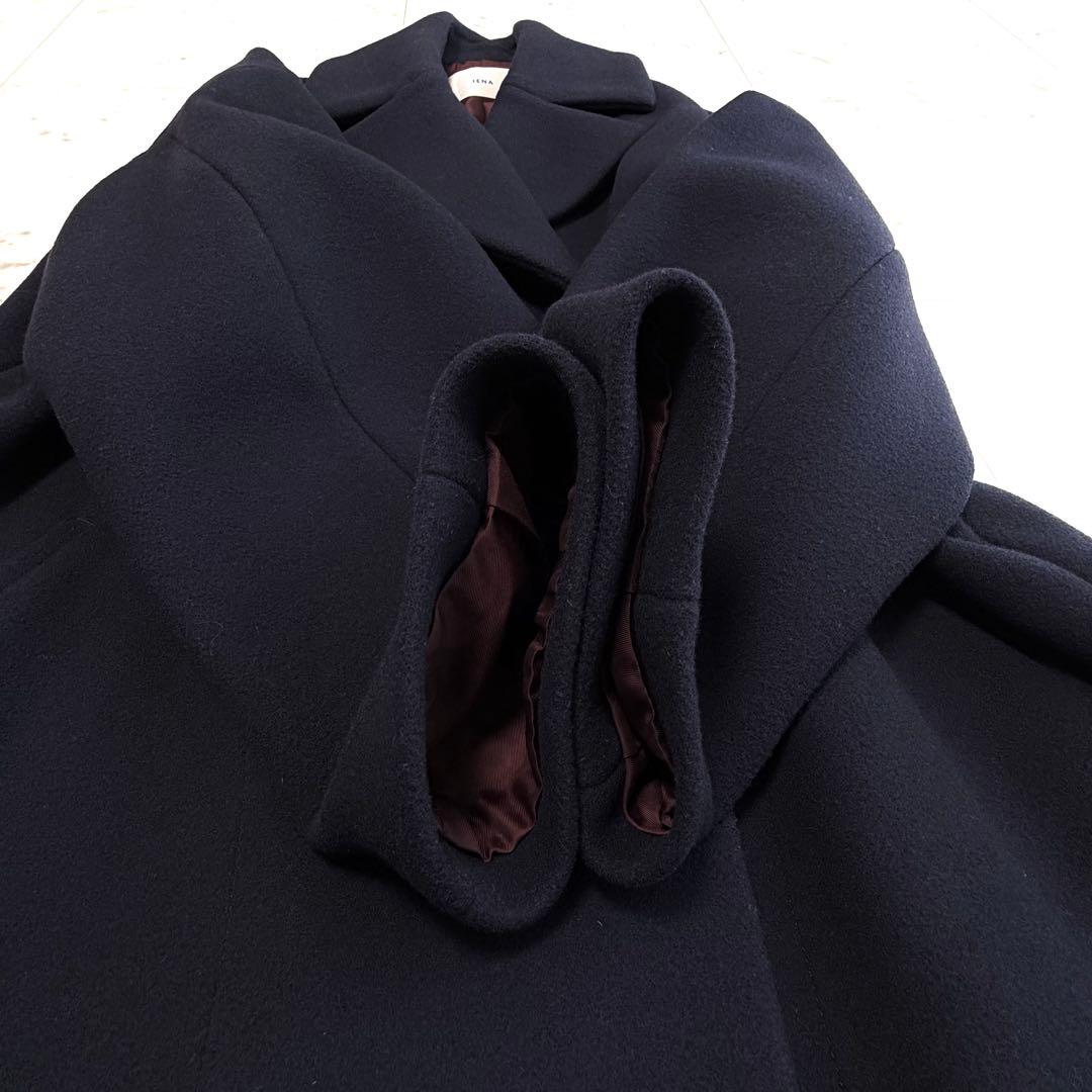 美品 IENA イエナ MANTECO オーバーチェスターコート ネイビー 38