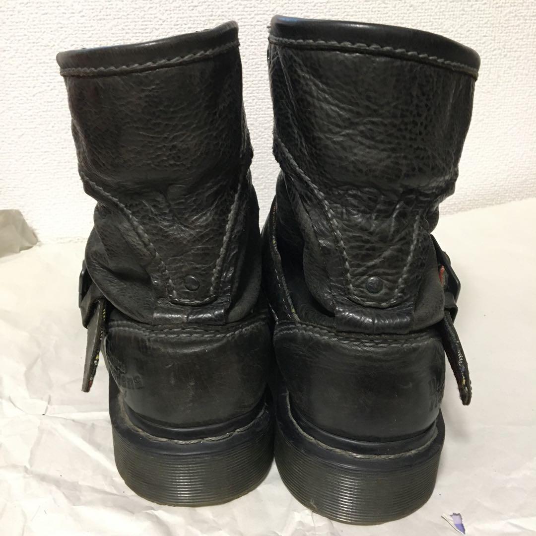 ドクターマーチン　Dr.martens　ブーツ　UK8　レザー裏地チェック
