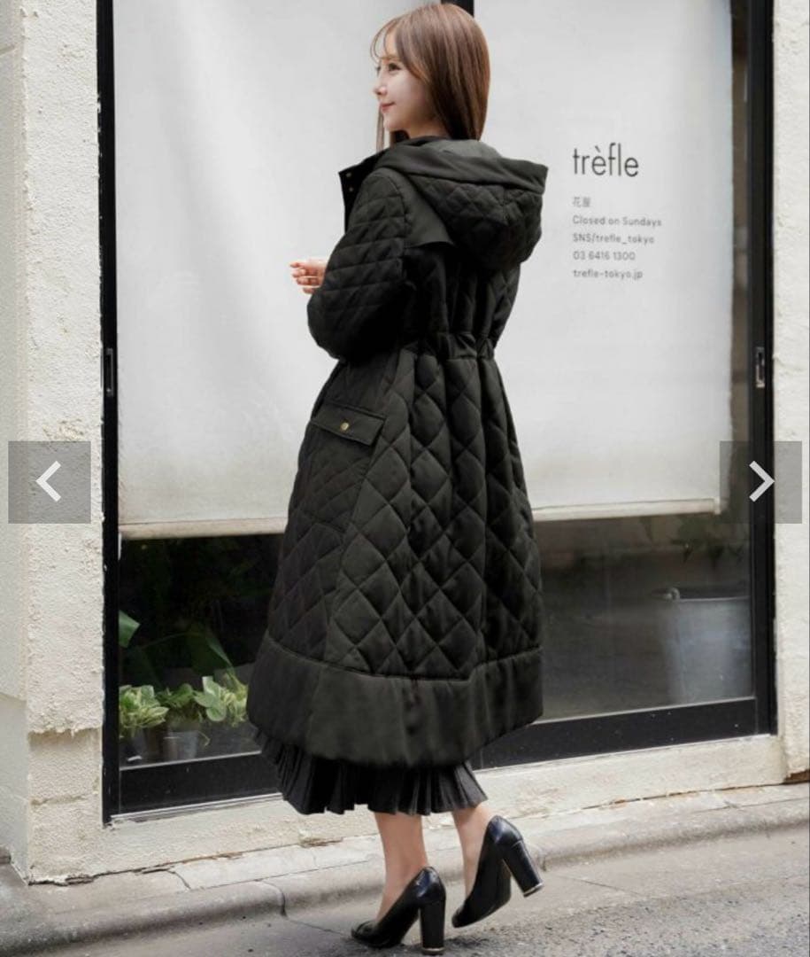 【新品未使用】le reve vaniller キルティングフェイクダウンコート