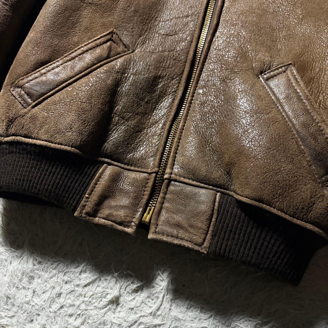 H*O様 米国製■schott フライトジャケット　B-6 羊革　ムートン　ブラ