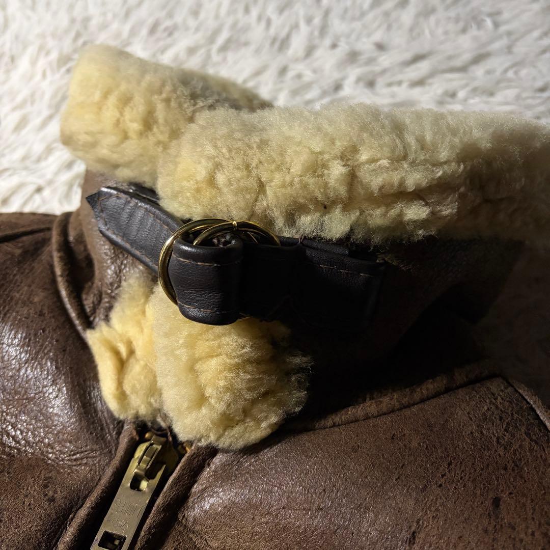 H*O様 米国製■schott フライトジャケット　B-6 羊革　ムートン　ブラ