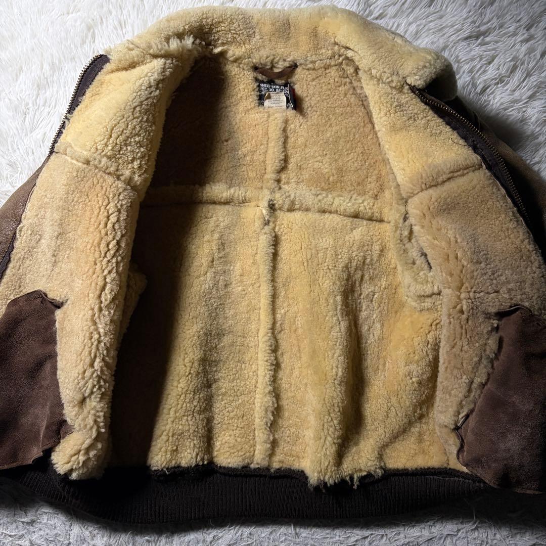 H*O様 米国製■schott フライトジャケット　B-6 羊革　ムートン　ブラ