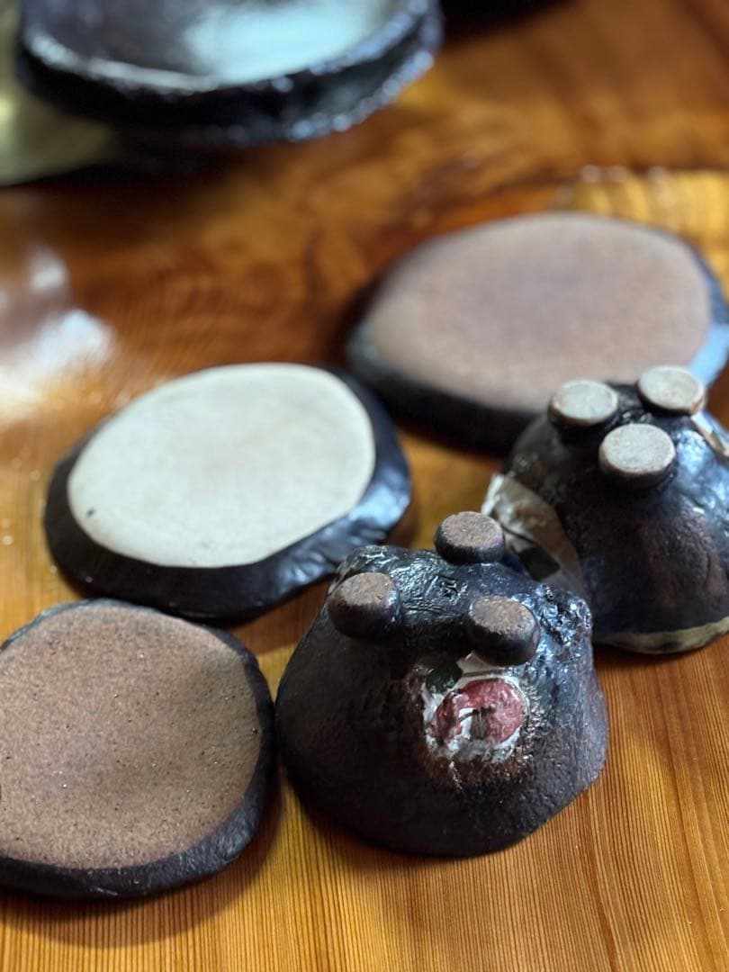 陶器 椿柄　焼物5点セット