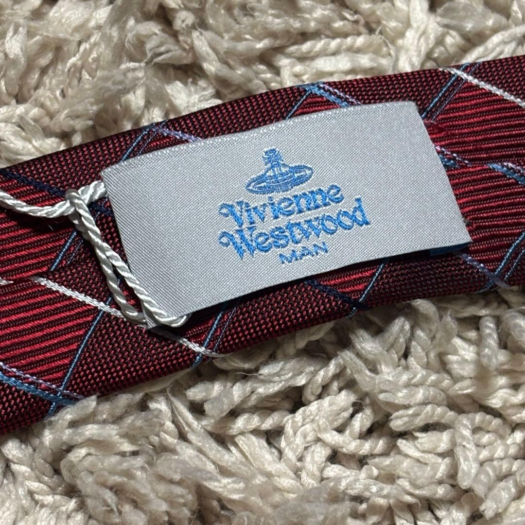 《Vivienne Westwood MAN 》絹100% ネクタイ ボルドー