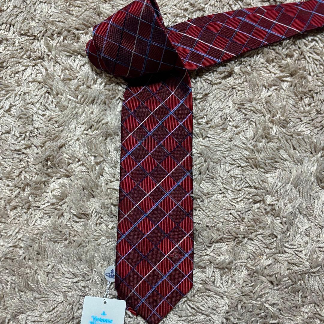 《Vivienne Westwood MAN 》絹100% ネクタイ ボルドー