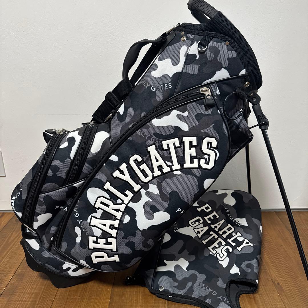 パーリーゲイツ キャディバッグ　ブラックカモ