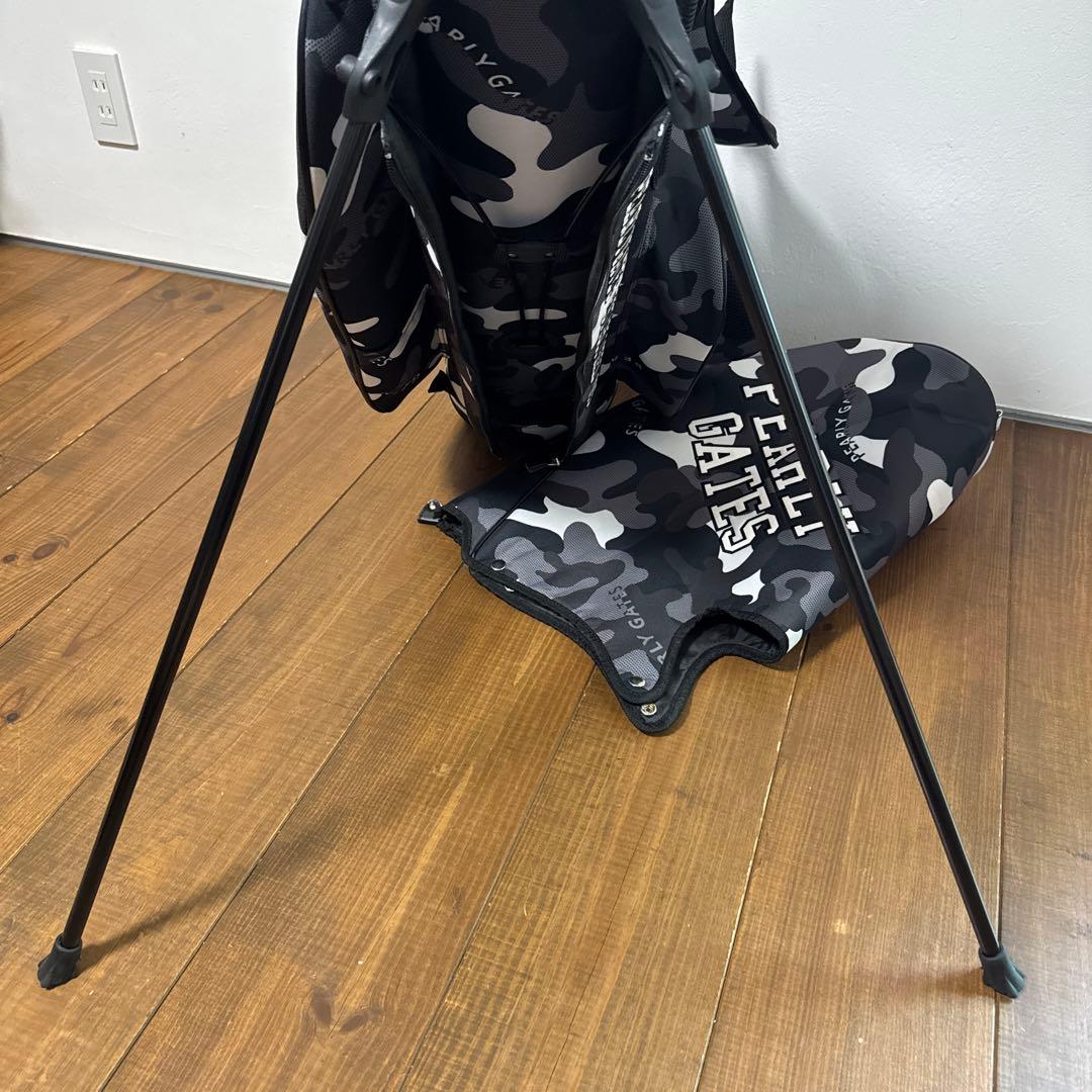 パーリーゲイツ キャディバッグ　ブラックカモ