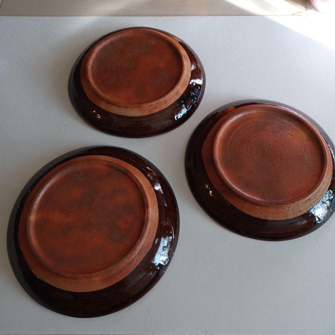 人気陶芸作家　柴田雅章さん作　スリップウェア　丸皿