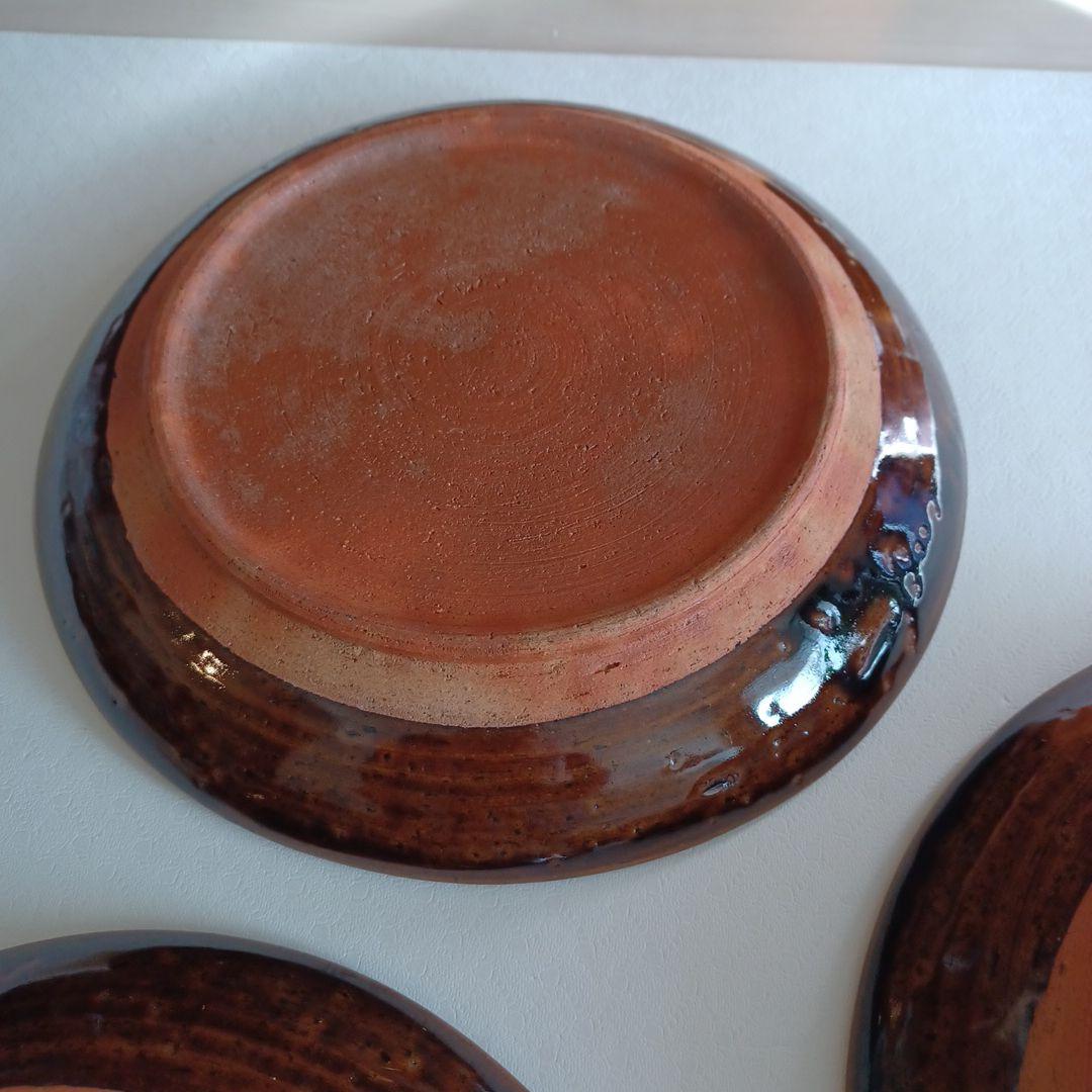 人気陶芸作家　柴田雅章さん作　スリップウェア　丸皿