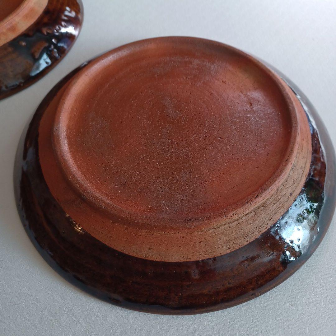 人気陶芸作家　柴田雅章さん作　スリップウェア　丸皿