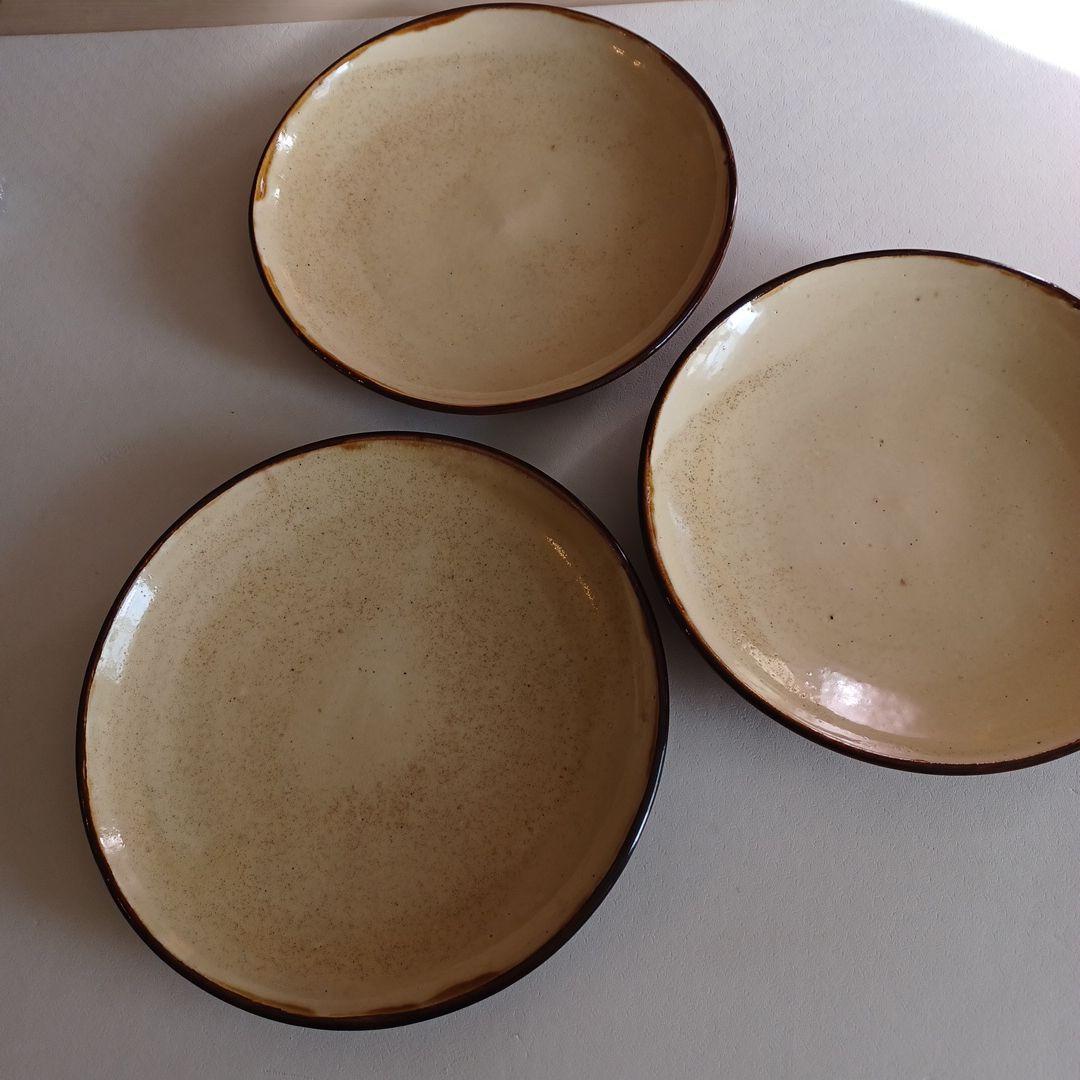 人気陶芸作家　柴田雅章さん作　スリップウェア　丸皿