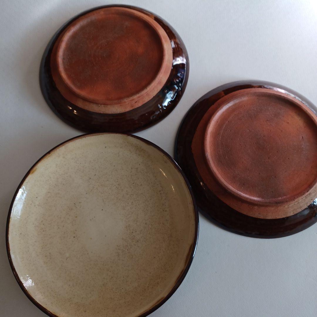 人気陶芸作家　柴田雅章さん作　スリップウェア　丸皿