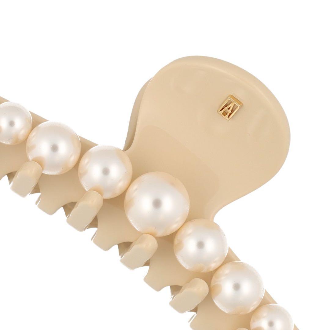ALEXANDRE DE PARIS パール付きヘアクリップ　Mサイズ新品