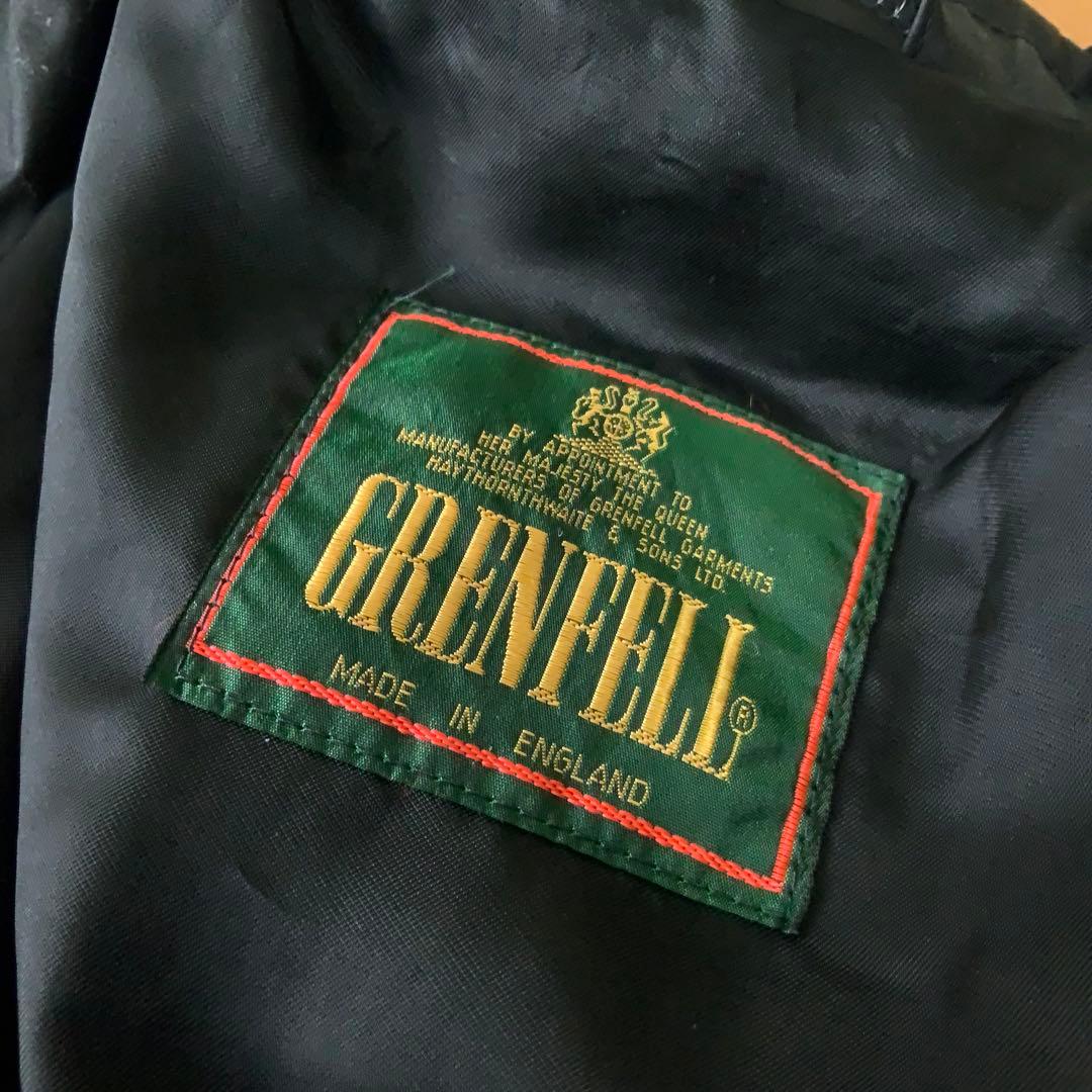 GRENFELL グレンフェル緑タグ コットンジャケット38 ブラック英国製