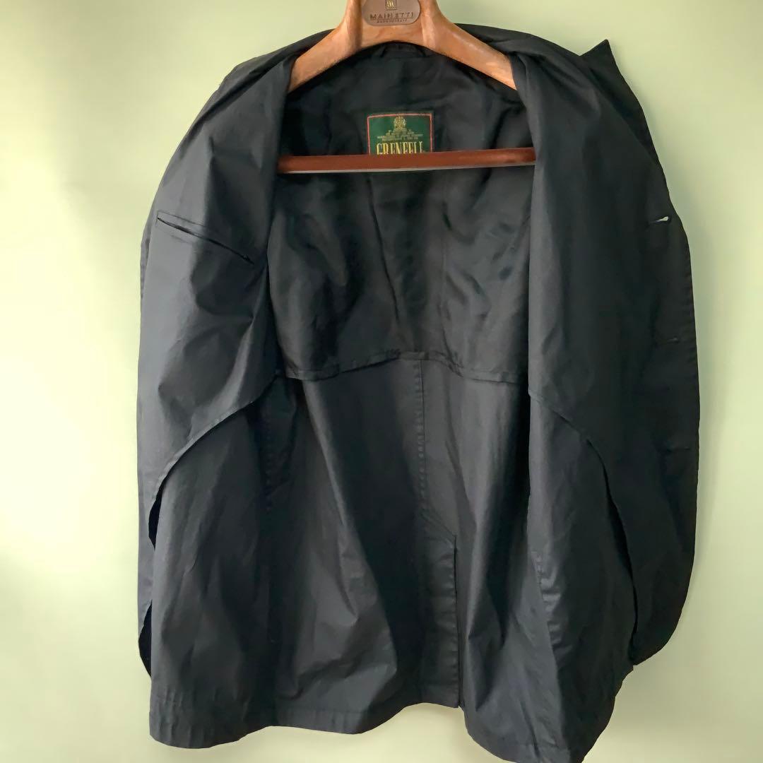 GRENFELL グレンフェル緑タグ コットンジャケット38 ブラック英国製