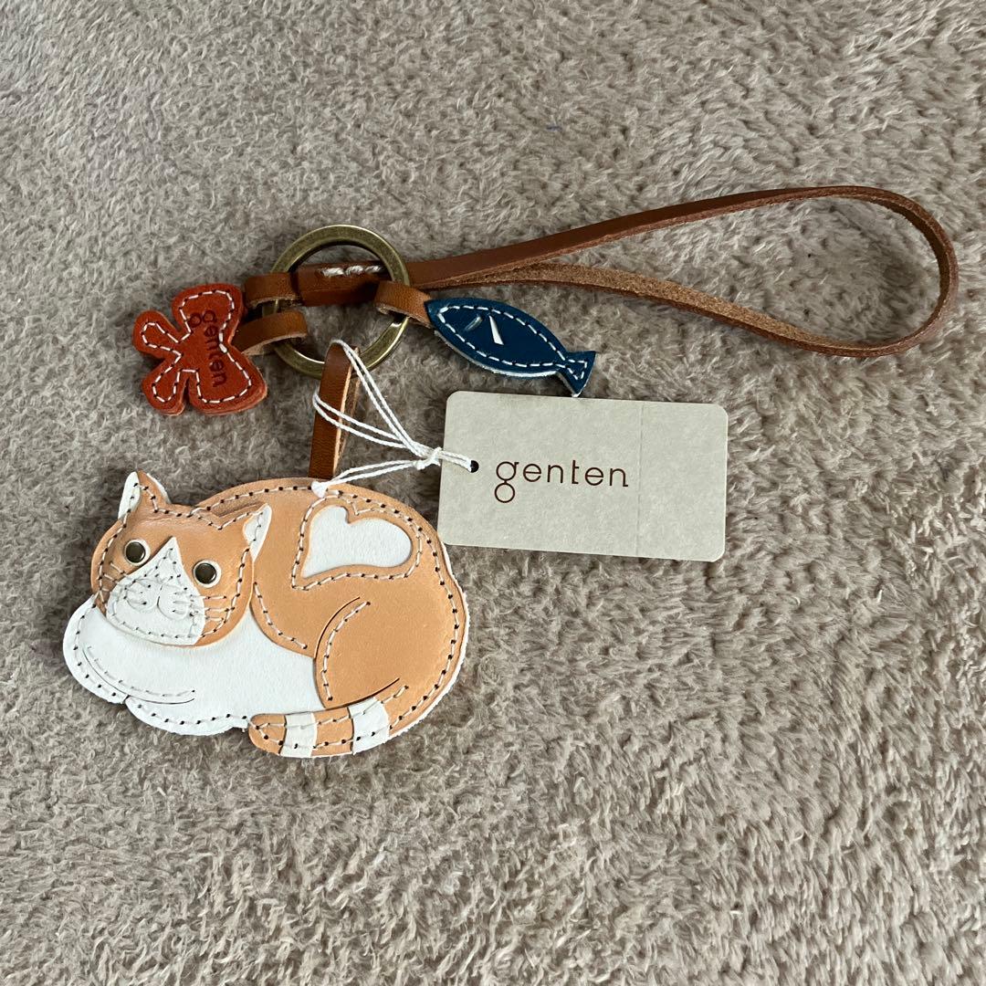 genten チャーム　　　ワクワクチャーム…茶白ハチワレ