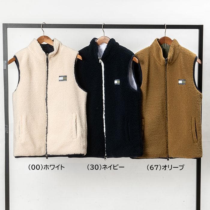 【新品未使用】トミーヒルフィガーフリースベスト (THMA369)OL　L